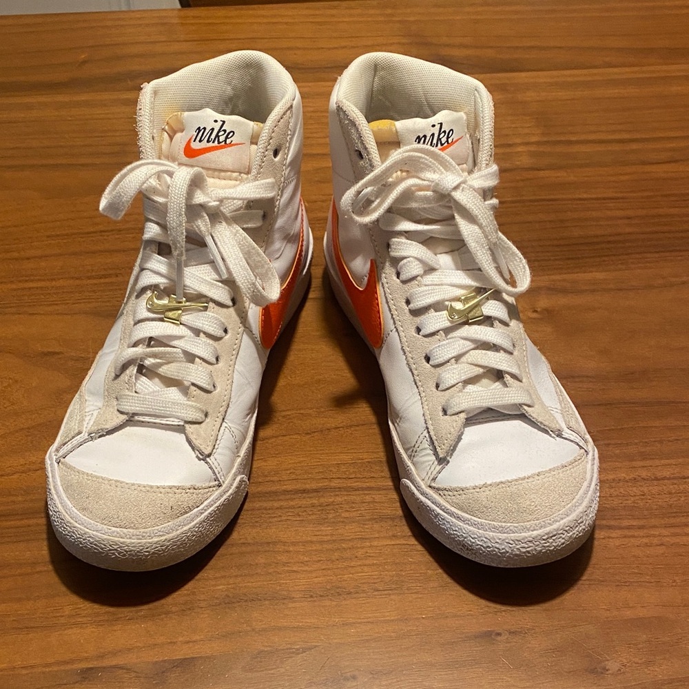 Nike 77’ Blazers White and Orange High-Tops